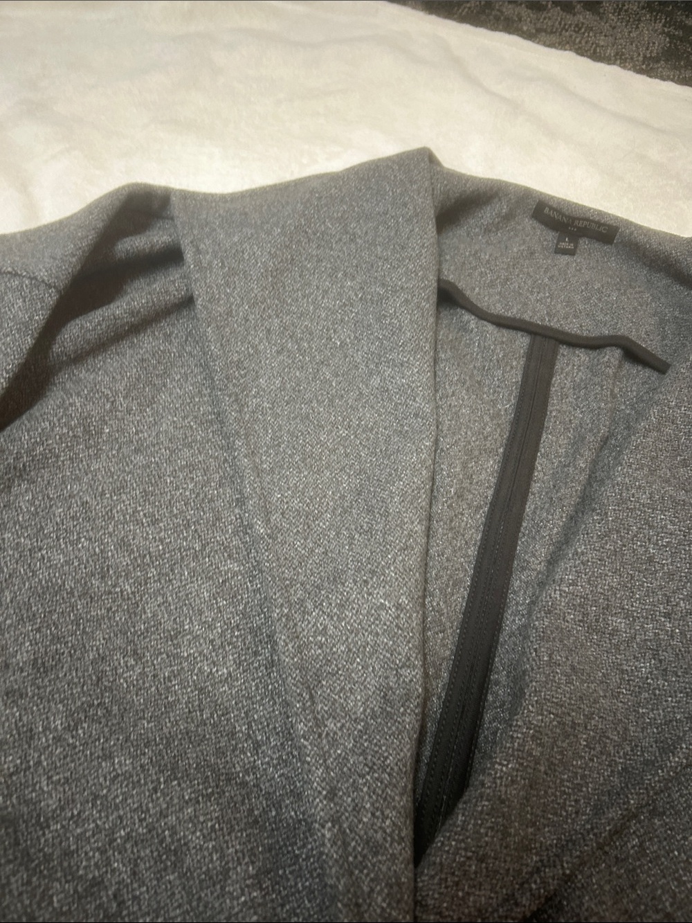 Banana Republic Women’s Coat Charcoal Gray Single-Button Size Large - Picture 8 of 12